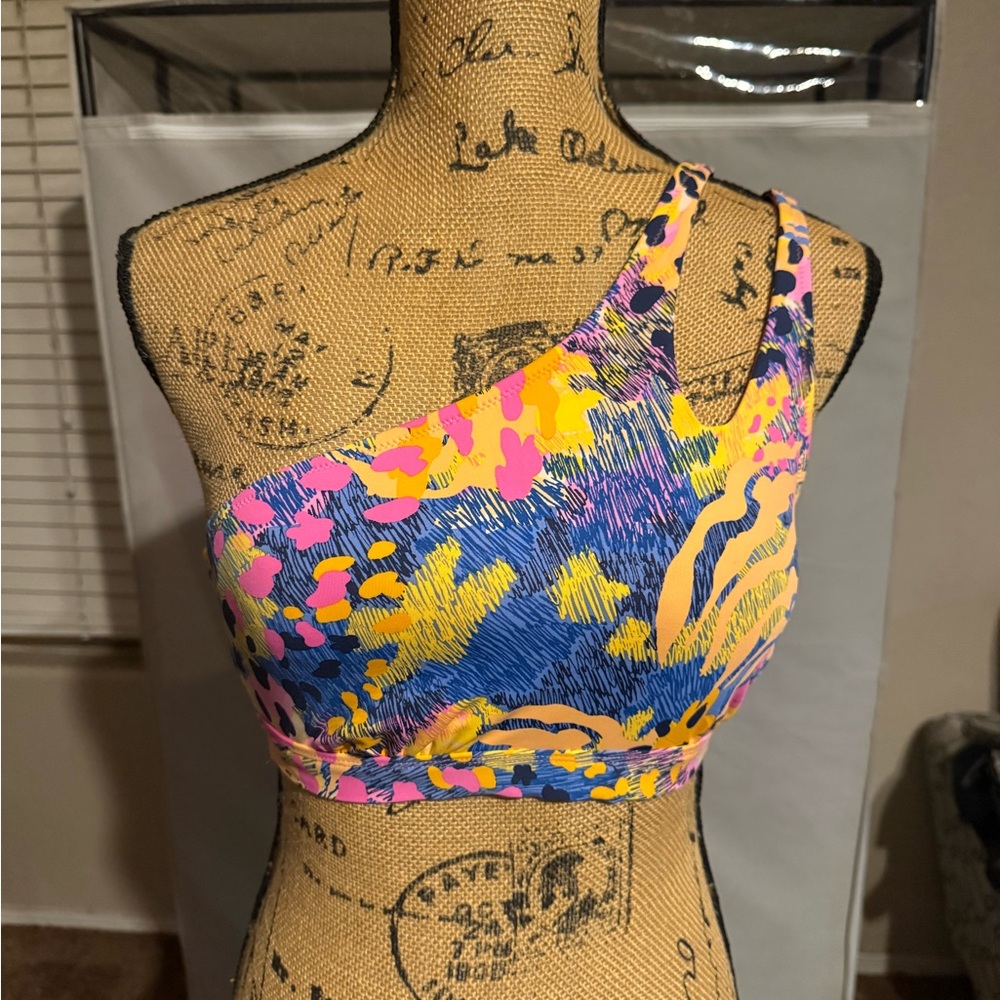 Vibrant Multicolor One-Shoulder Women's Top